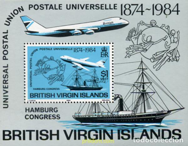 Sellos: 36353 MNH VIRGENES BRITANICAS Islas 1984 19 COGRESO DE LA UPU