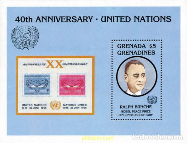 Sellos: 90247 MNH GRANADA GRANADINAS 1985 40 ANIVERSARIO DE LAS NACIONES UNIDAS
