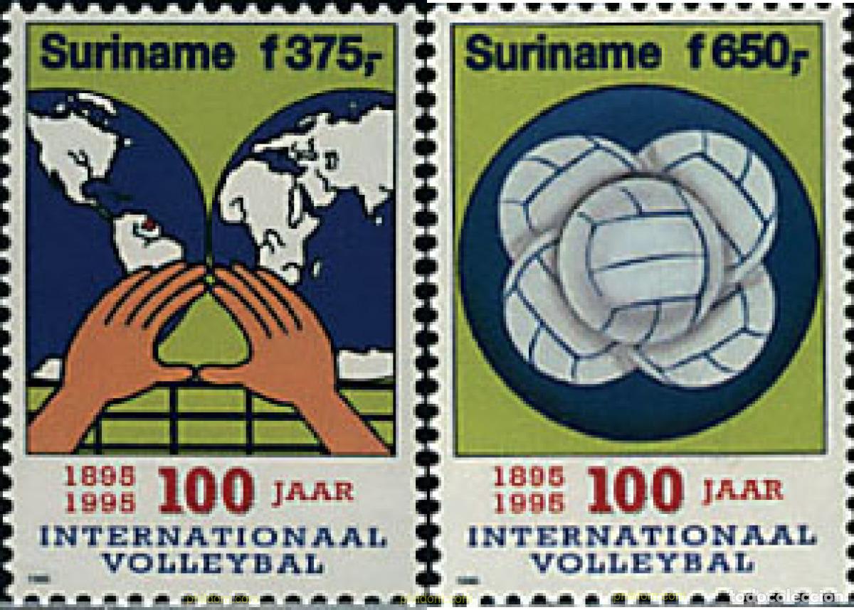 Sellos: 73773 MNH SURINAM 1995 CENTENARIO DEL BALONVOLEA - Foto 1