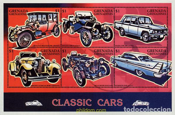 Sellos: 288645 MNH GRANADA GRANADINAS 1996 AUTOMOVILES CLASICOS