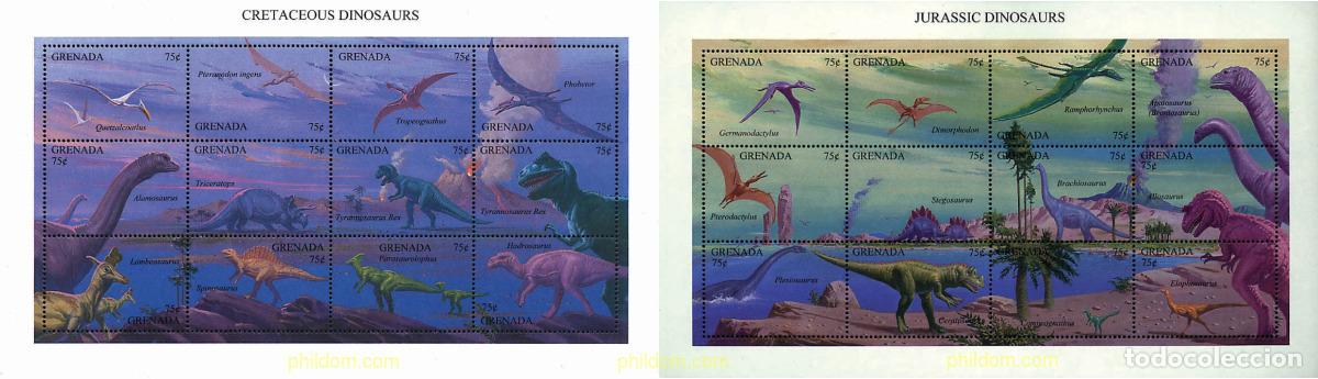 Sellos: 212687 MNH GRANADA 1994 FAUNA PREHISTORICA DE AFRICA