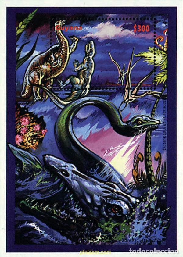 Briefmarken: 213434 MNH GUYANA 1996 FAUNA PREHISTORICA DEL PERIODO JURASICO