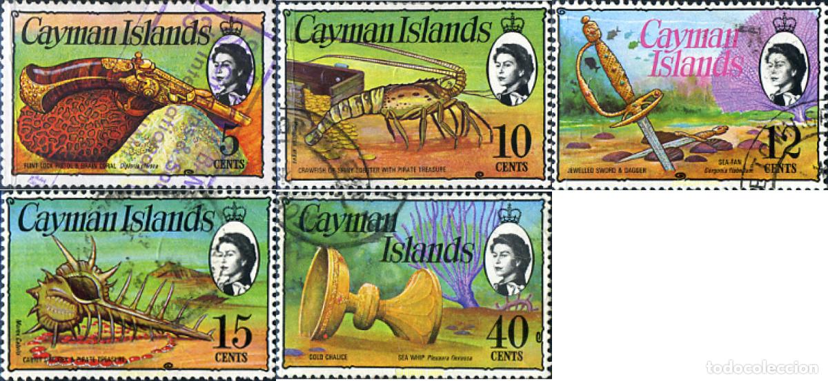 Sellos: 286478 USED CAIMAN Islas 1974 MOTIVOS VARIOS