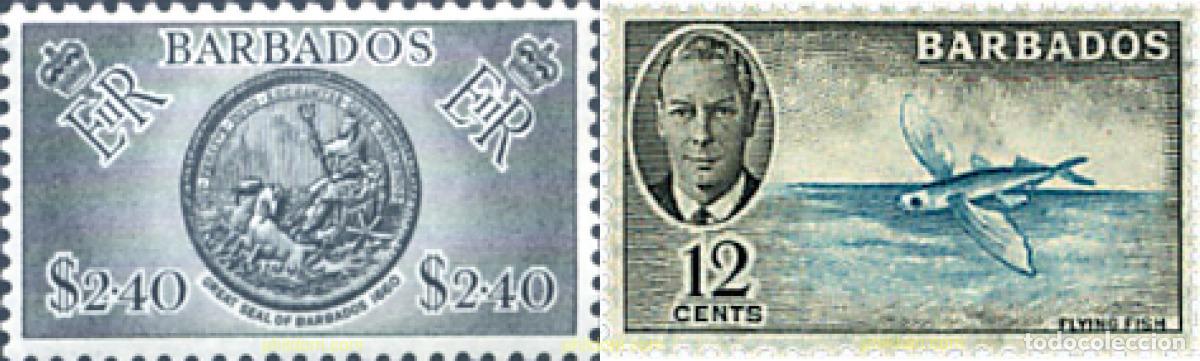 Sellos: 243974 HINGED BARBADOS 1950 MOTIVOS VARIOS