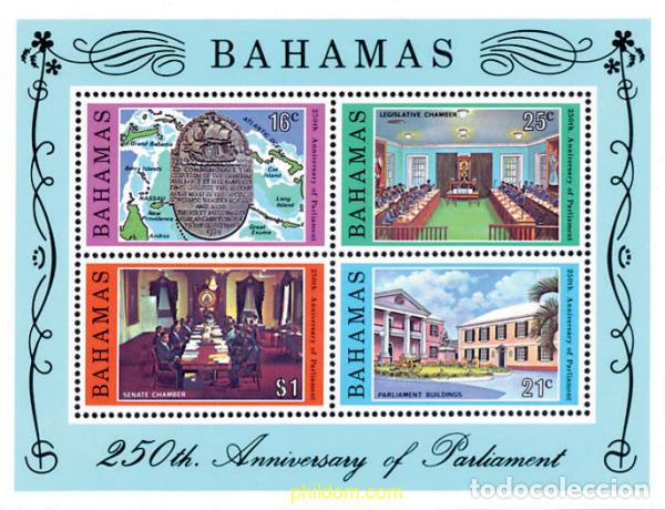 Sellos: 103576 MNH BAHAMAS 1979 250 ANIVERSARIO DEL PARLAMENTO DE LAS BAHAMAS