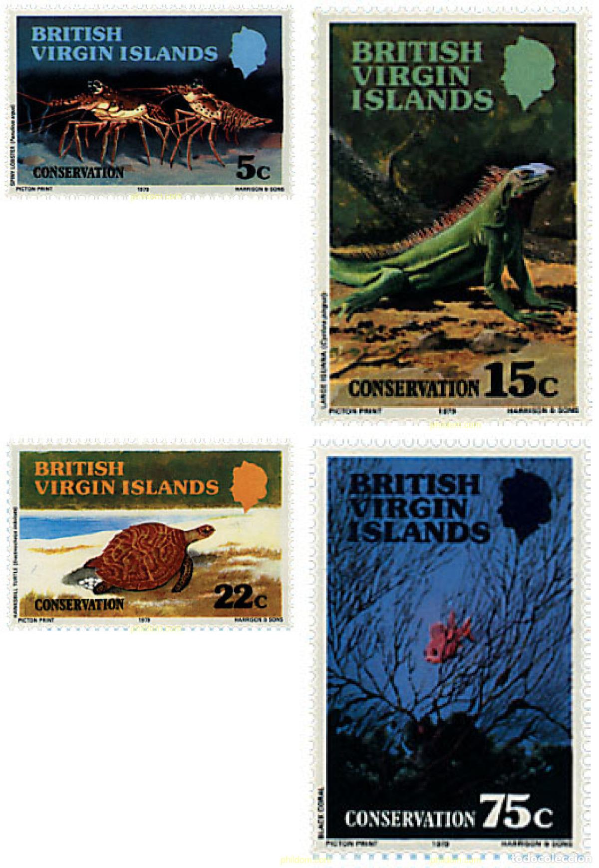 Sellos: 36345 MNH VIRGENES BRITANICAS Islas 1979 NATURALEZA