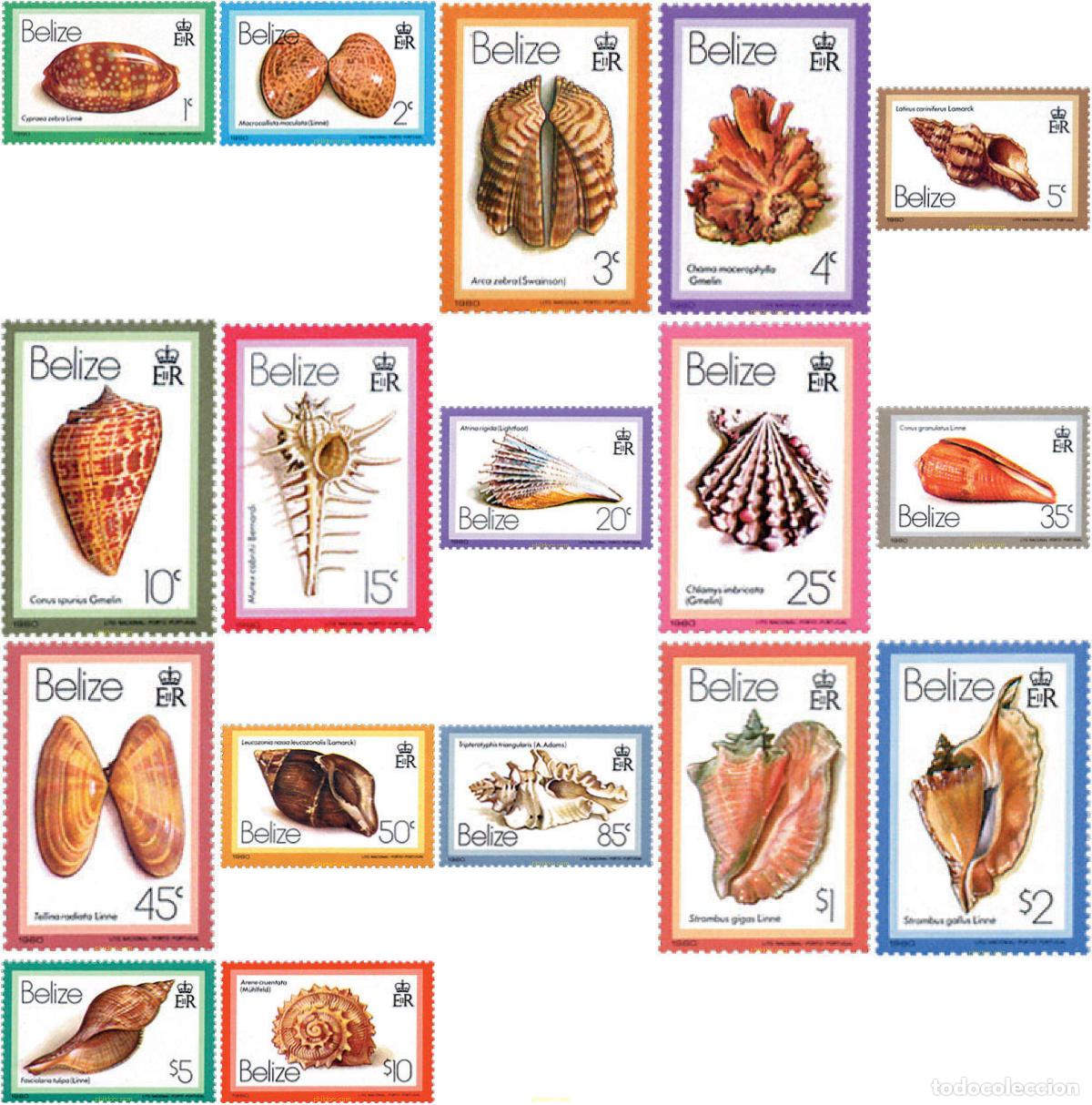 Sellos: 68879 MNH BELIZE 1980 CONCHAS - Foto 1