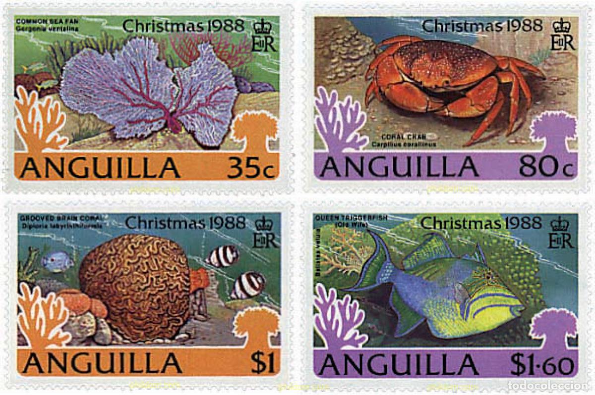 Sellos: 47160 MNH ANGUILLA 1988 FAUNA MARINA