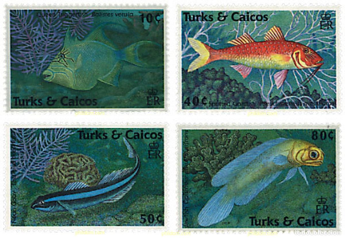 Timbres: 299294 MNH TURKS Y CAICOS 1990 PECES