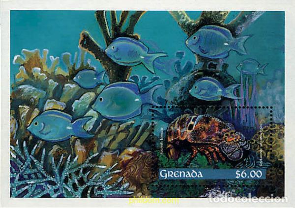 Sellos: 319348 MNH GRANADA 1990 CRUSTACEOS - Foto 1