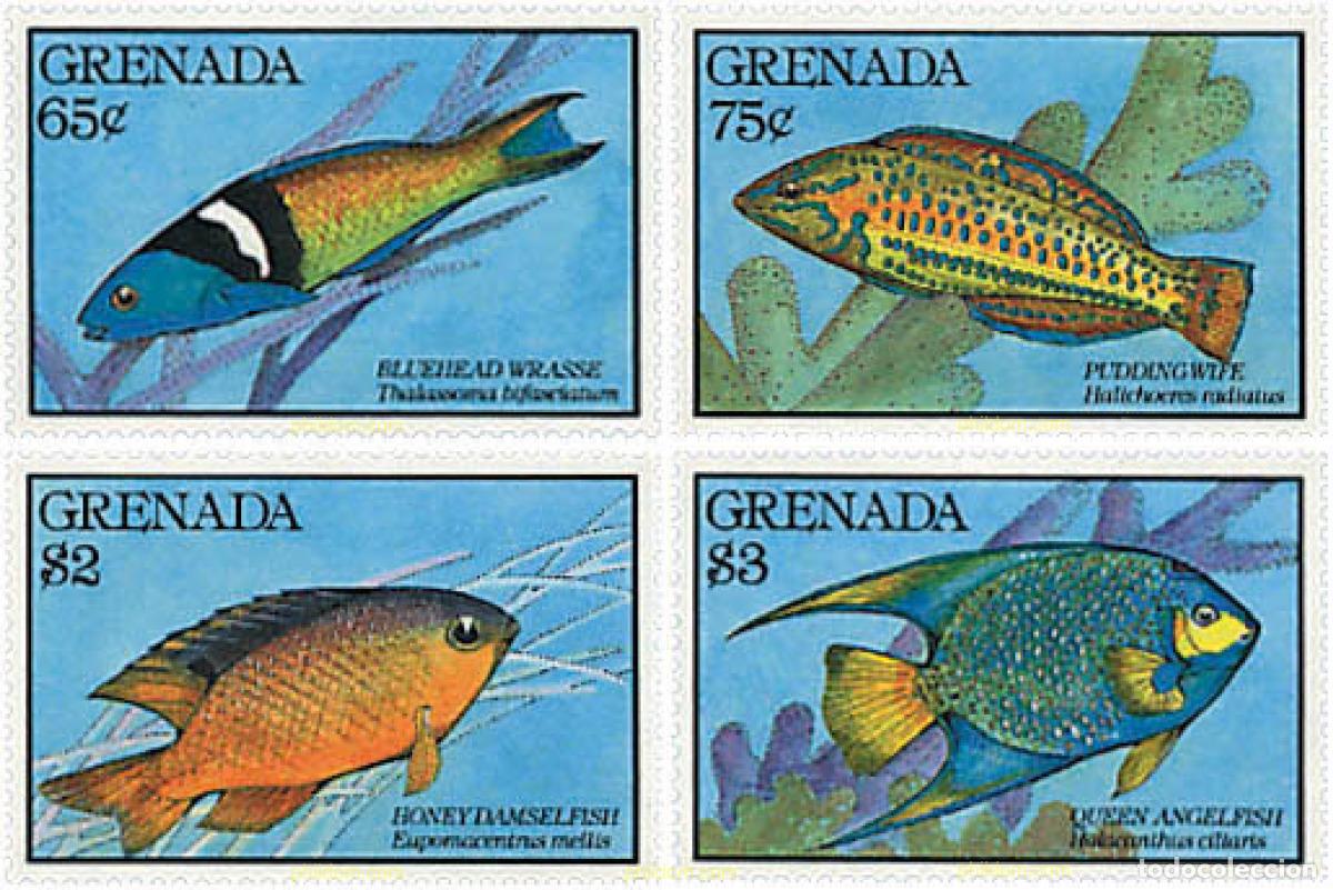 Sellos: 319339 MNH GRANADA 1990 PECES - Foto 1