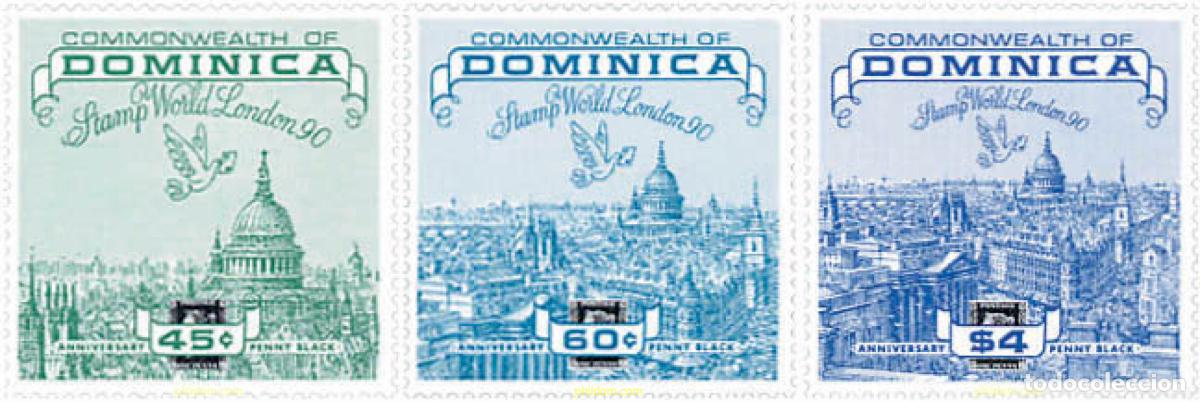 Sellos: 53013 MNH DOMINICA 1990 LONDON 90. EXPOSICION FILATELICA INTERNACIONAL
