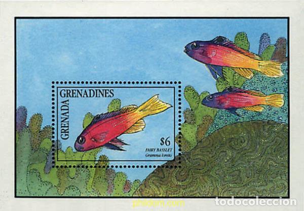 Sellos: 320169 MNH GRANADA GRANADINAS 1991 PECES - Foto 1