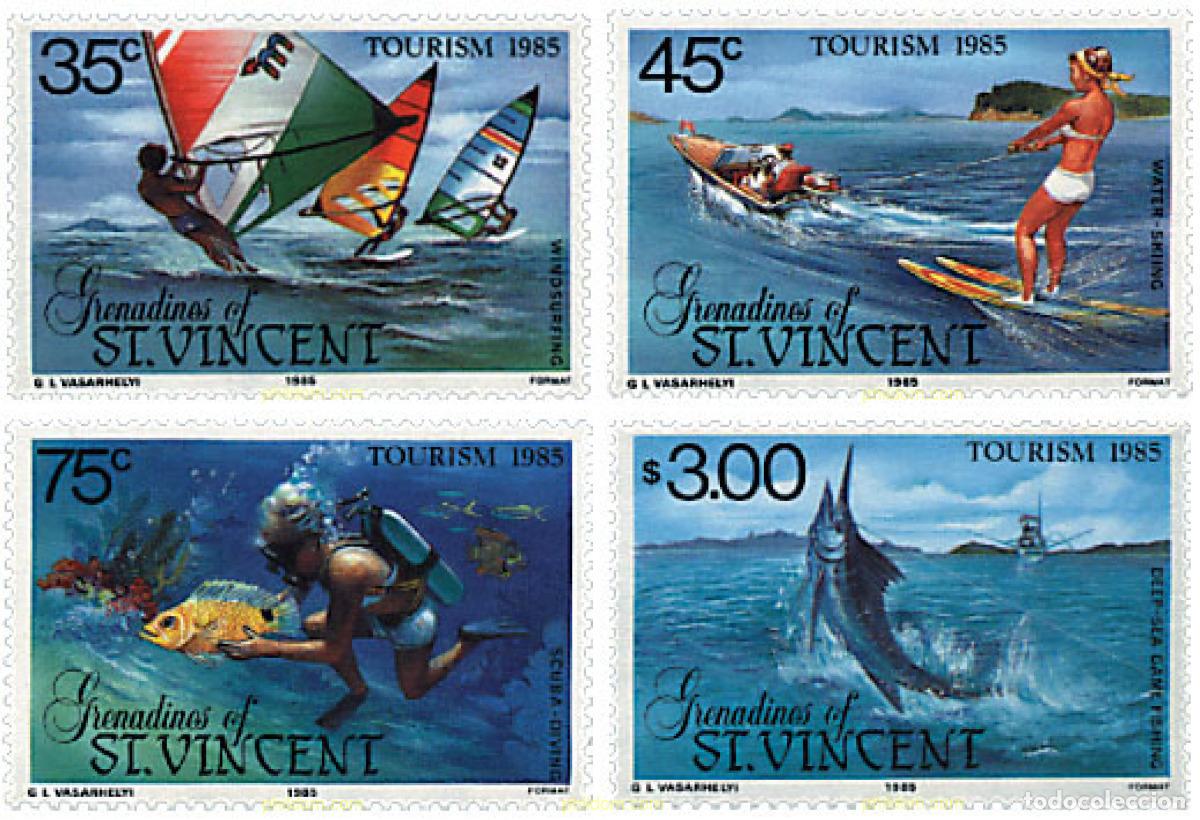 Sellos: 72185 MNH SAN VICENTE GRANADINAS 1985 DEPORTES NAUTICOS