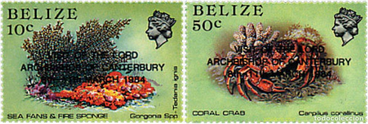 Sellos: 32618 MNH BELIZE 1984 VISITA DEL ARZOBISPO DE CANTERBURY