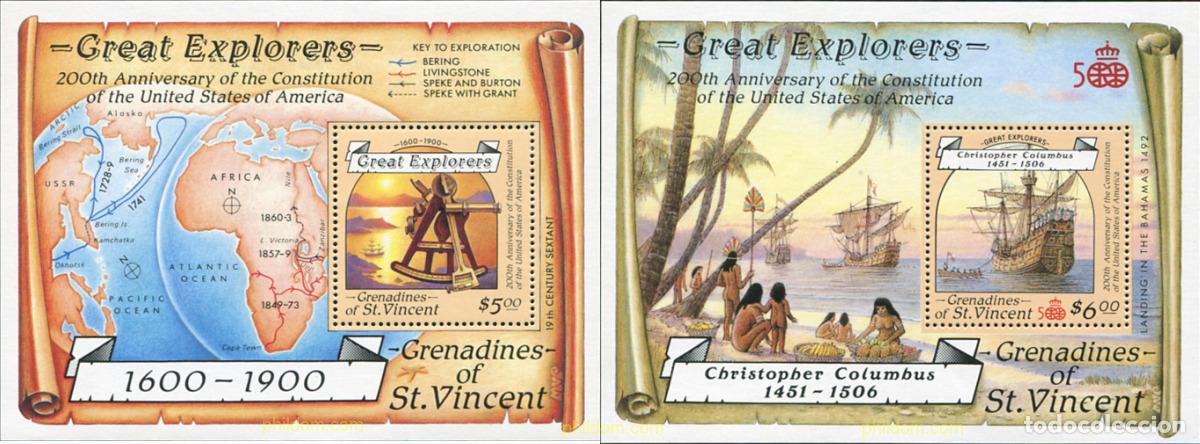 Timbres: 28586 MNH SAN VICENTE GRANADINAS 1988 200 ANIVERSARIO DE LA CONSTITUCION DE LOS ESTADOS UNIDOS