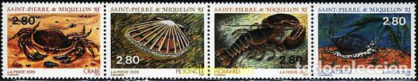Timbres: 154456 MNH SAN PEDRO Y MIQUELON 1995 CONCHAS Y CANGREJOS