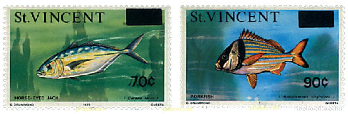 Timbres: 92784 MNH SAN VICENTE 1976 FAUNA MARINA