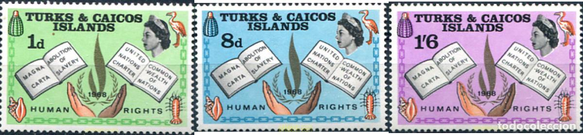 Briefmarken: 54594 MNH TURKS Y CAICOS 1968 A&Ntilde;O INTERNACIONAL DE LOS DERECHOS HUMANOS