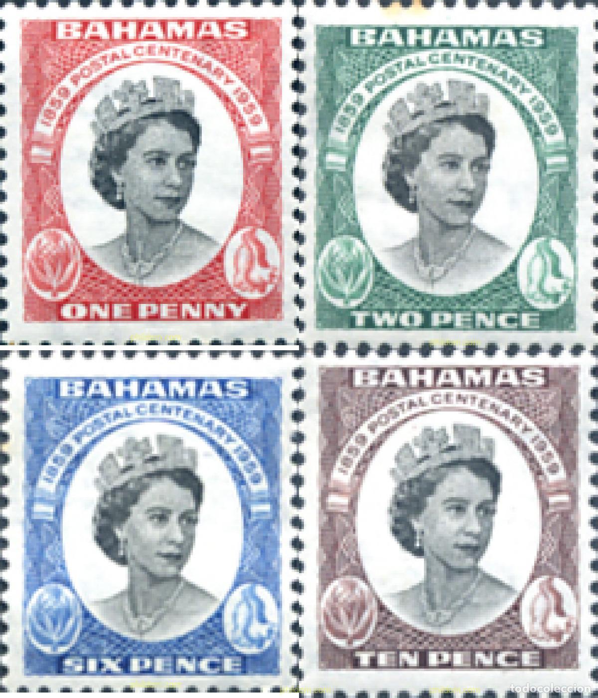 Sellos: 51752 MNH BAHAMAS 1959 CENTENARIO DEL SELLO DE LAS BAHAMAS