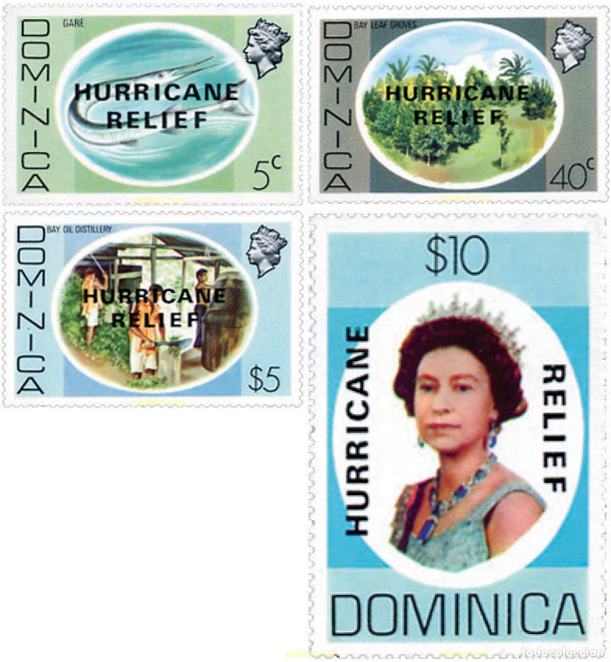 Sellos: 46277 MNH DOMINICA 1979 A FAVOR DE LAS VICTIMAS DEL HURACAN