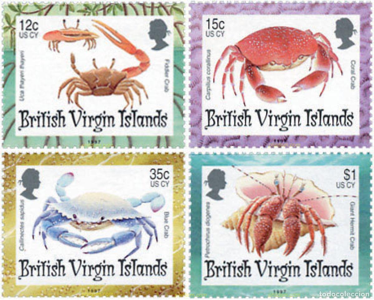 Sellos: 36400 MNH VIRGENES BRITANICAS Islas 1997 CANGREJOS
