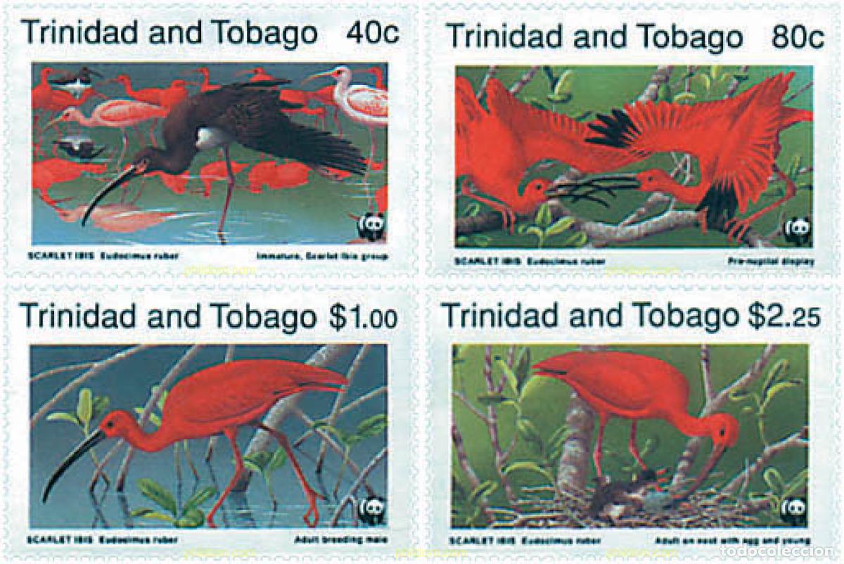 Sellos: 74088 MNH TRINIDAD Y TOBAGO 1990 IBIS ESCARLATA