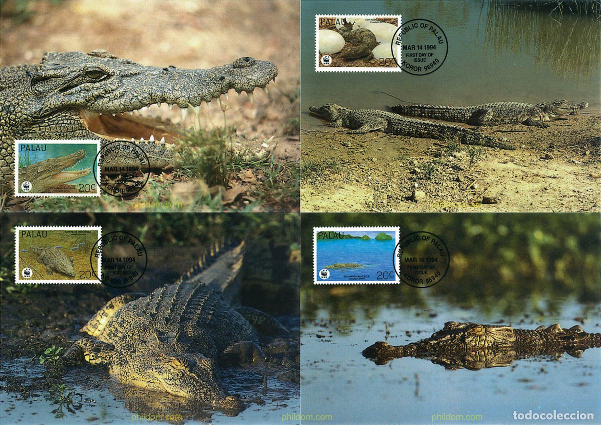 Sellos: 7400 MNH PALAU 1994 COCODRILO DE MAR
