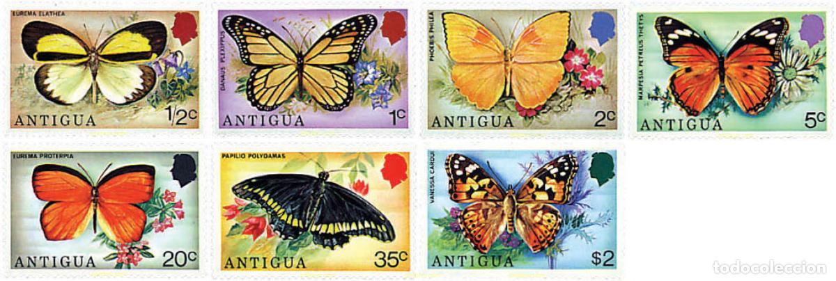 Sellos: 94085 MNH ANTIGUA 1975 MARIPOSAS