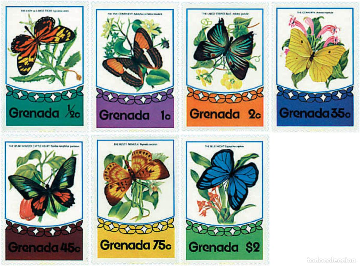 Sellos: 91328 MNH GRANADA 1975 MARIPOSAS - Foto 1