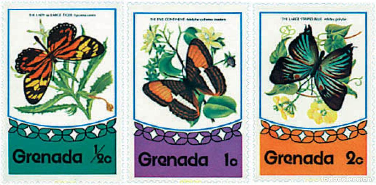 Sellos: 339340 HINGED GRANADA 1975 MARIPOSAS - Foto 1