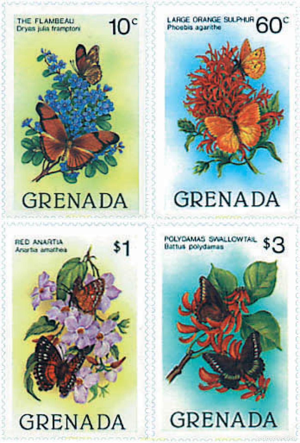 Sellos: 91343 MNH GRANADA 1982 MARIPOSAS - Foto 1