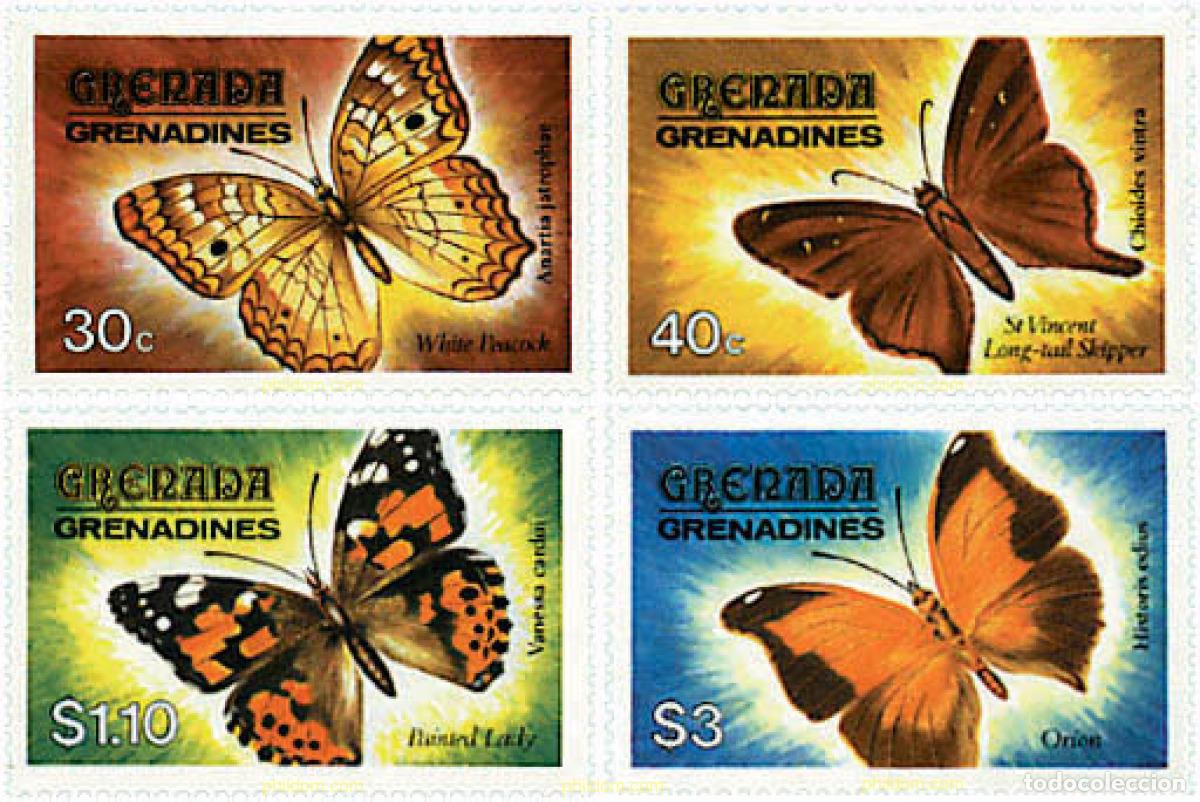Sellos: 76077 MNH GRANADA GRANADINAS 1982 MARIPOSAS