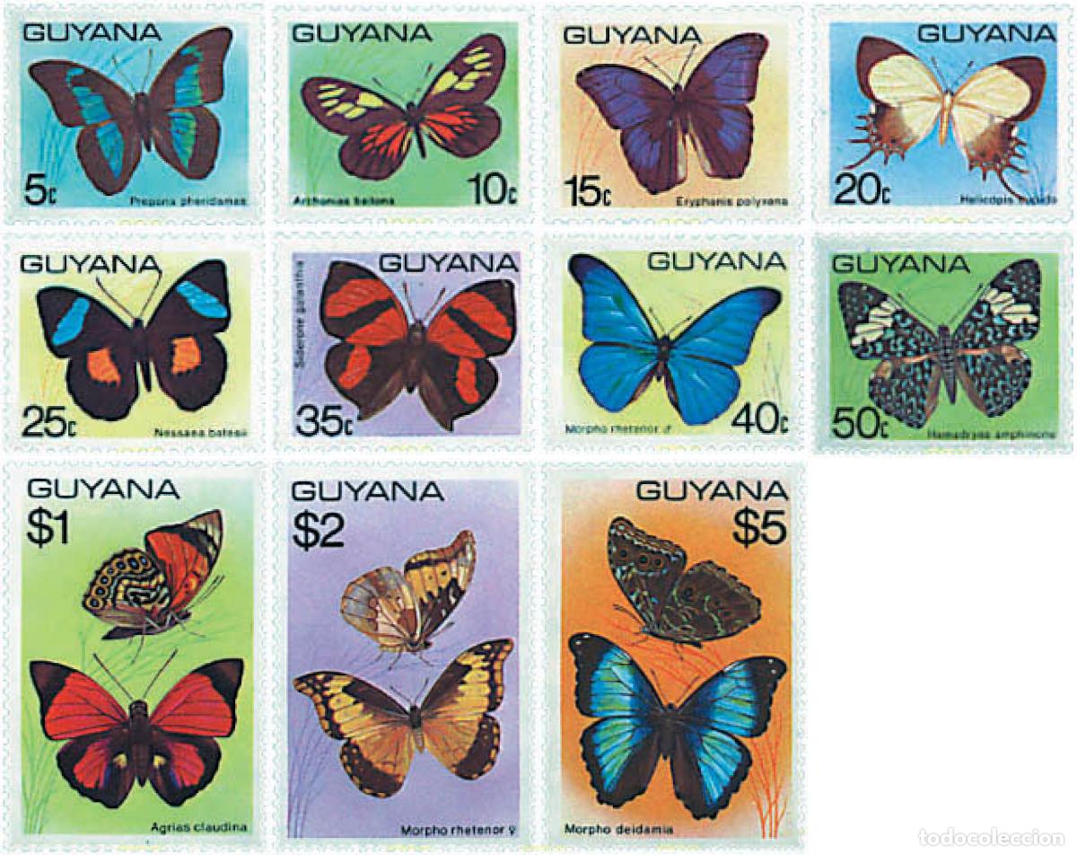 Sellos: 77327 MNH GUYANA 1978 MARIPOSAS - Foto 1