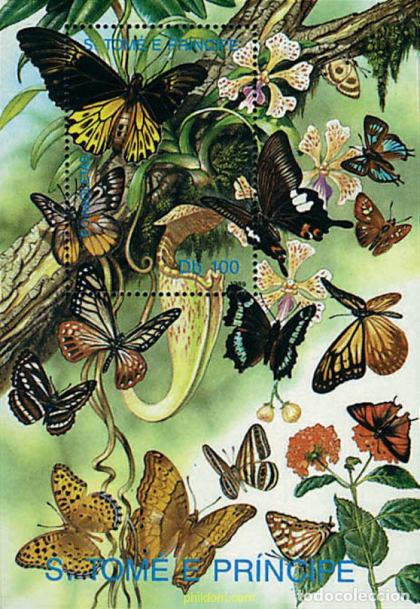 Sellos: 95053 MNH SANTO TOME Y PRINCIPE 1989 MARIPOSAS