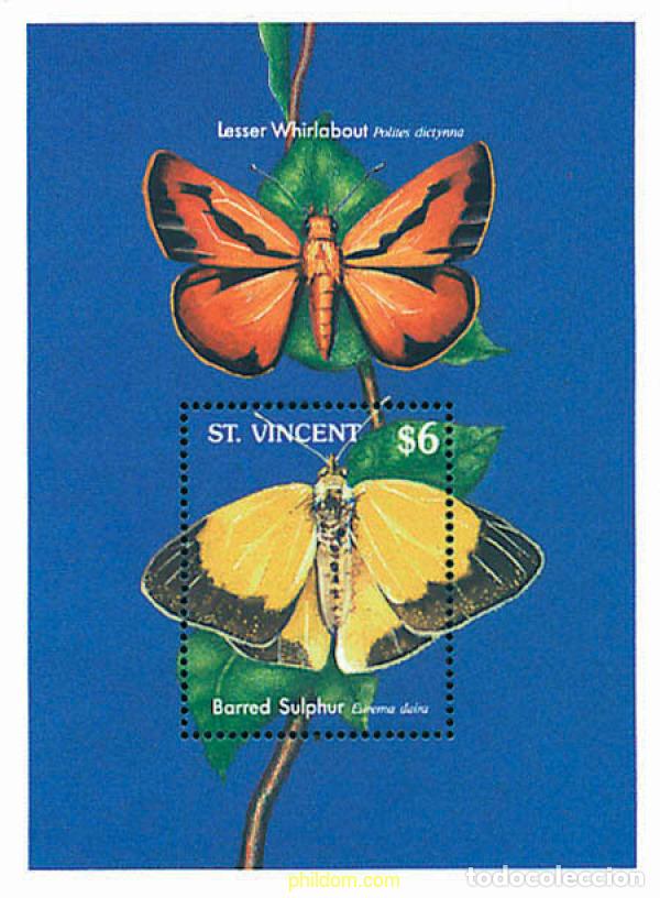 Sellos: 360148 MNH SAN VICENTE 1989 MARIPOSAS