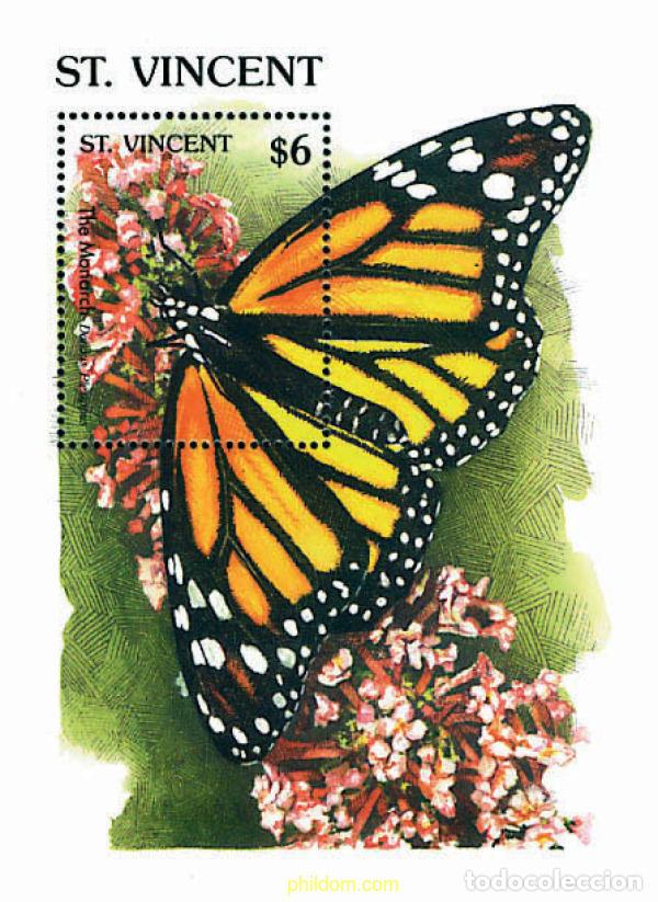 Sellos: 360150 MNH SAN VICENTE 1989 MARIPOSAS