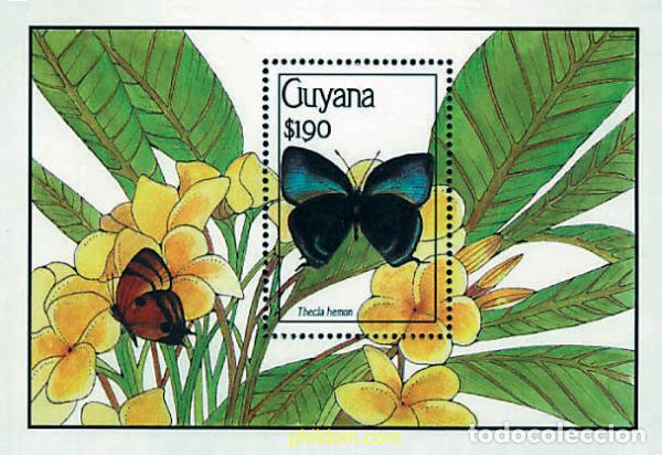 Sellos: 321367 MNH GUYANA 1990 MARIPOSAS - Foto 1