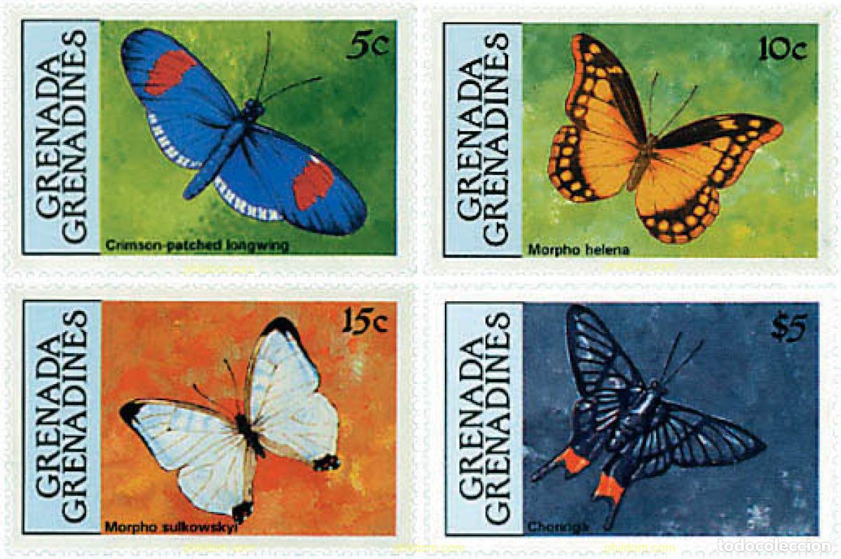 Sellos: 320179 MNH GRANADA GRANADINAS 1991 MARIPOSAS