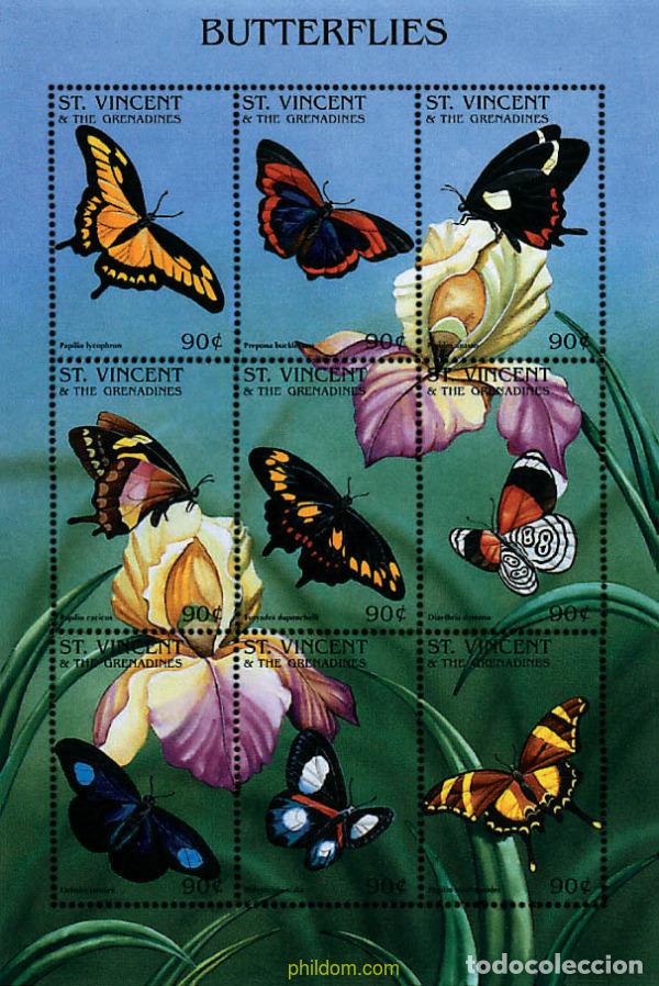 Sellos: 243087 MNH SAN VICENTE 1996 MARIPOSAS