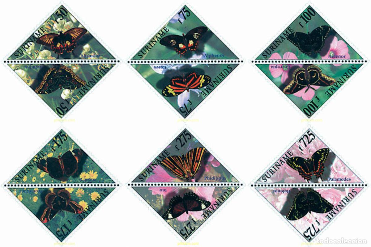 Sellos: 5529 MNH SURINAM 1998 MARIPOSAS