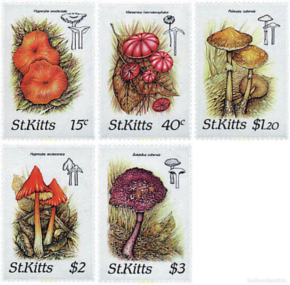 Sellos: 35088 MNH SAN KITTS 1987 SETAS - Foto 1