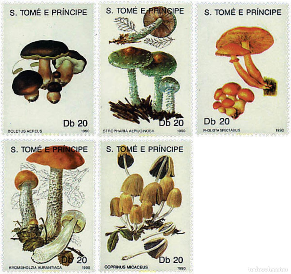 Sellos: 37538 MNH SANTO TOME Y PRINCIPE 1990 SETAS