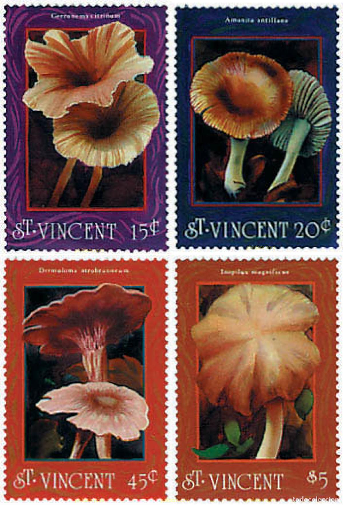 Sellos: 360369 MNH SAN VICENTE 1992 SETAS