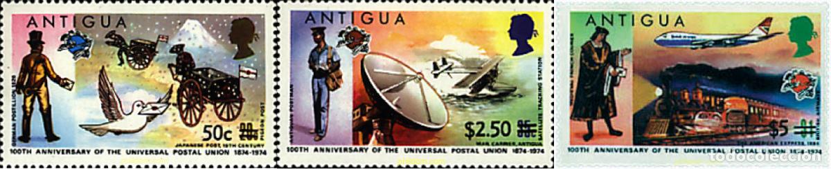 Sellos: 57170 MNH ANTIGUA 1975 CENTENARIO DE LA UNION POSTAL UNIVERSAL