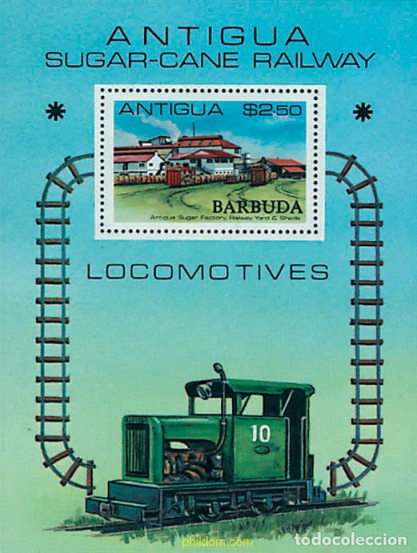 Sellos: 57361 MNH BARBUDA 1981 TREN INDUSTRIAL DE LA CA&Ntilde;A DE AZUCAR