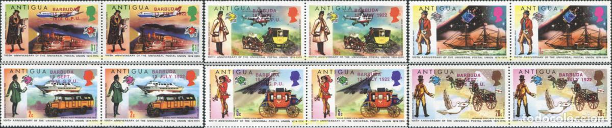 Sellos: 637491 MNH BARBUDA 1974 CENTENARIO DE LA UNION POSTAL UNIVERSAL - Foto 1