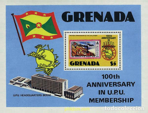 Sellos: 59823 MNH GRANADA 1981 CENTENARIO DE LA ADMISION DE GRANADA A LA UPU - Foto 1
