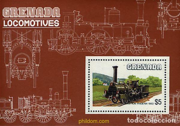 Sellos: 319108 MNH GRANADA 1984 LOCOMOTORAS ANTIGUAS