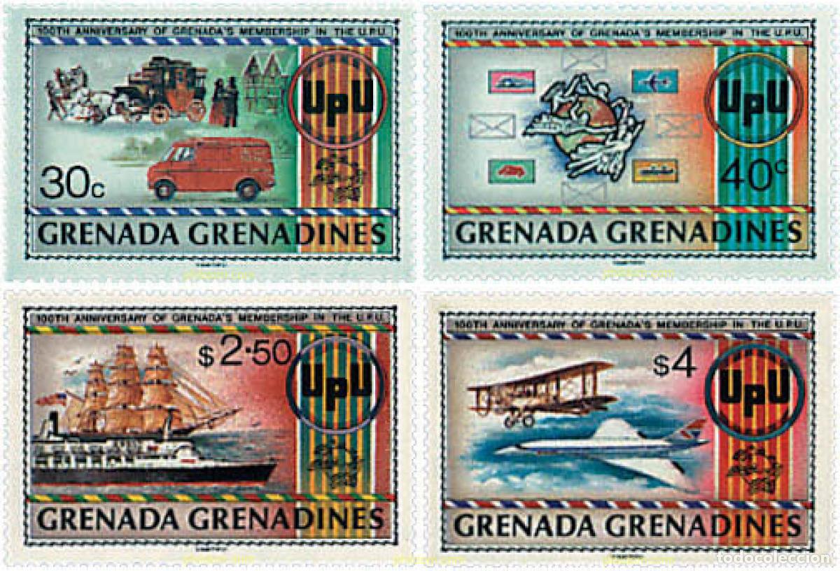 Sellos: 90227 MNH GRANADA GRANADINAS 1981 CENTENARIO DE LA ADHESION DE GRANADA A LA UPU - Foto 1
